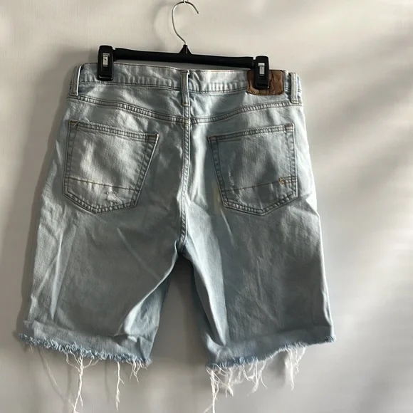 Aero slim cut-off denim blue shorts - Picture 4 of 7